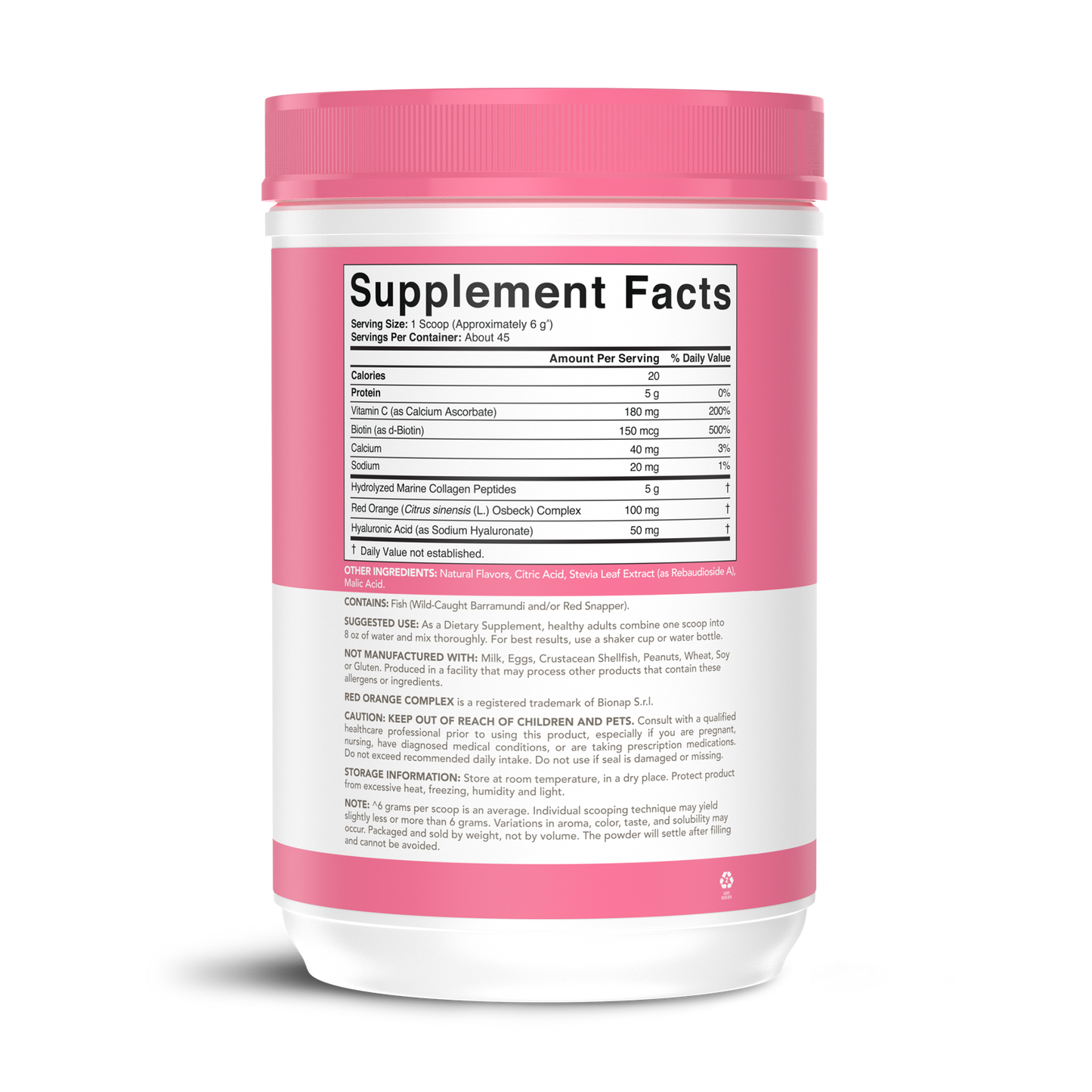 a jar of Marine Collagen Complex with Hyaluronic Acid by Sports Research