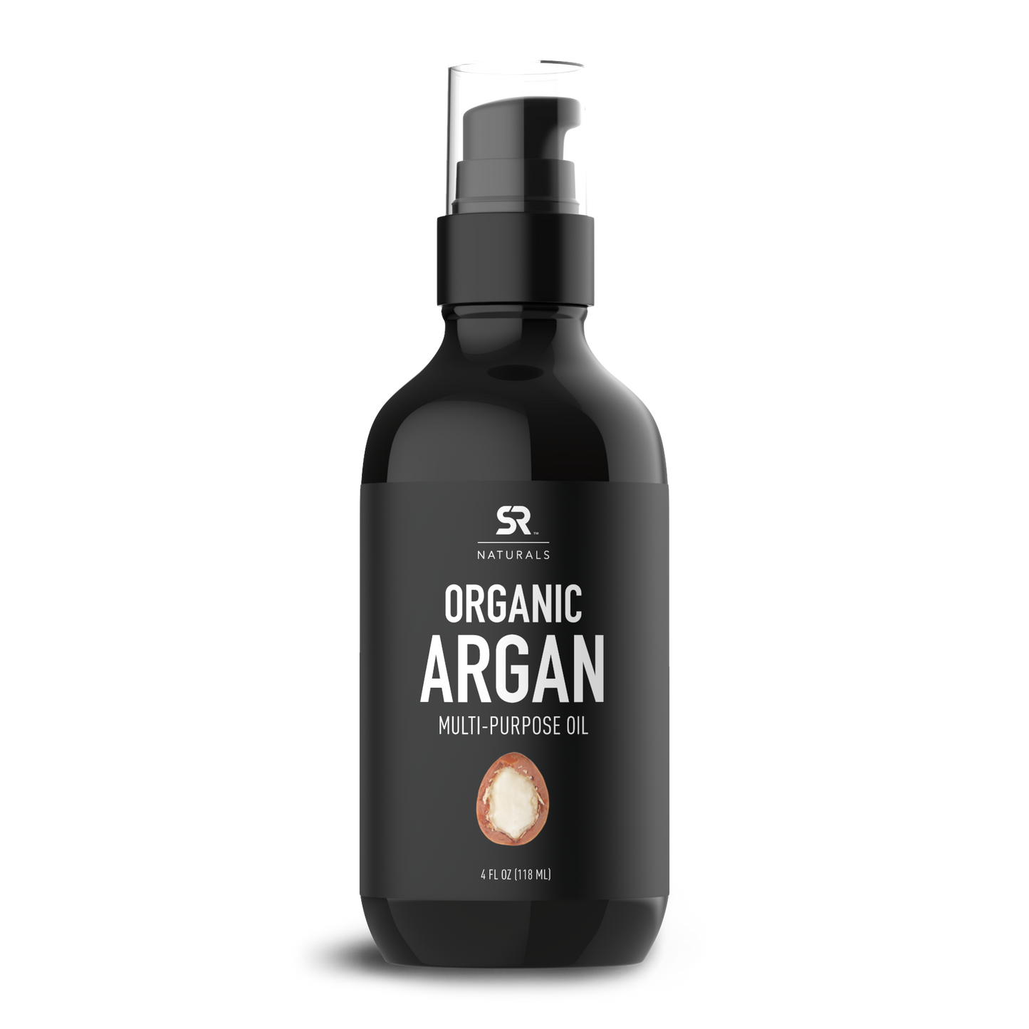 a bottle of Sports Research® Organic Argan Oil on a white background.