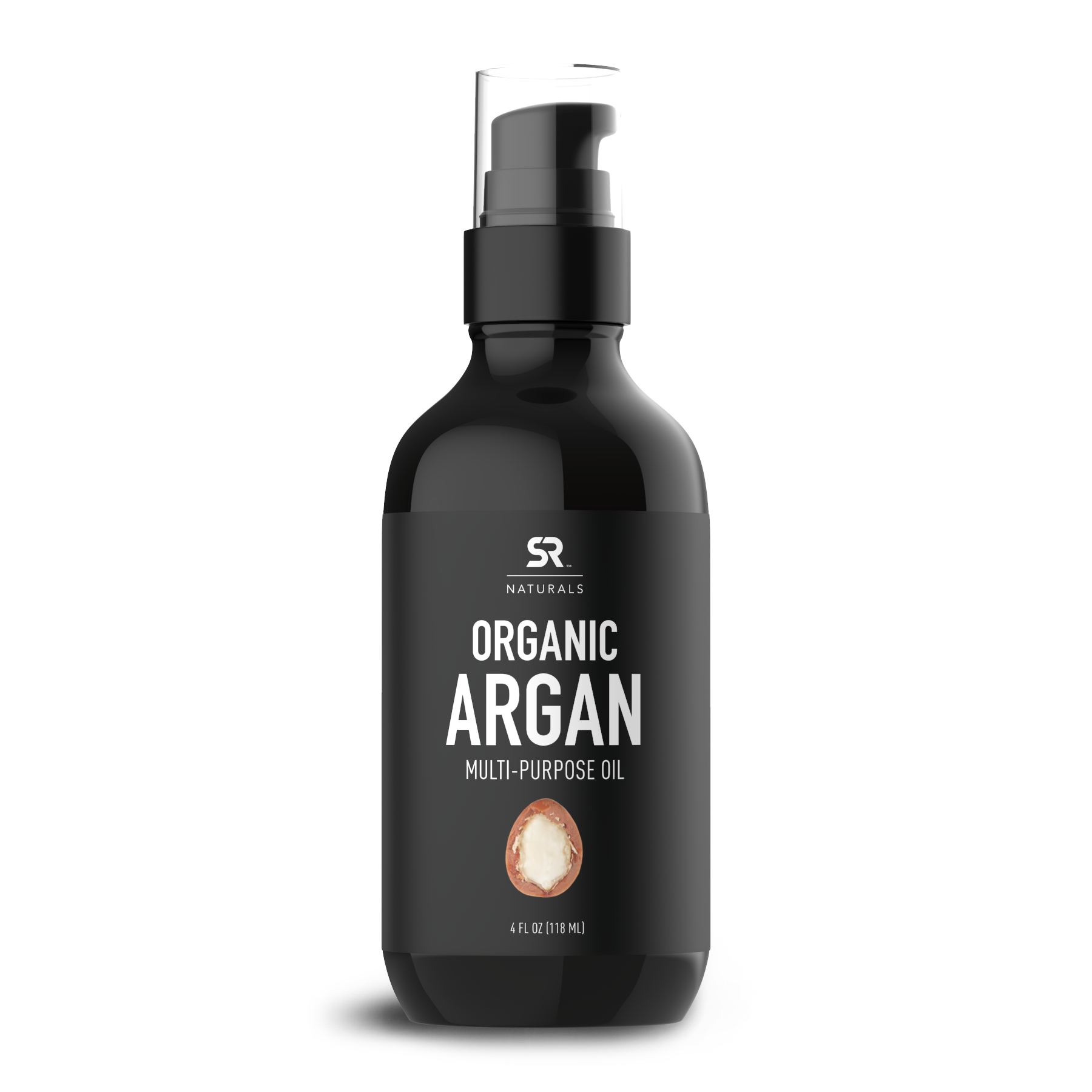 a bottle of Sports Research® Organic Argan Oil on a white background.