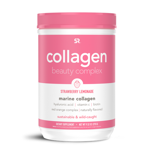 Sports Research Marine Collagen Complex with Hyaluronic Acid strawberry lemonade.