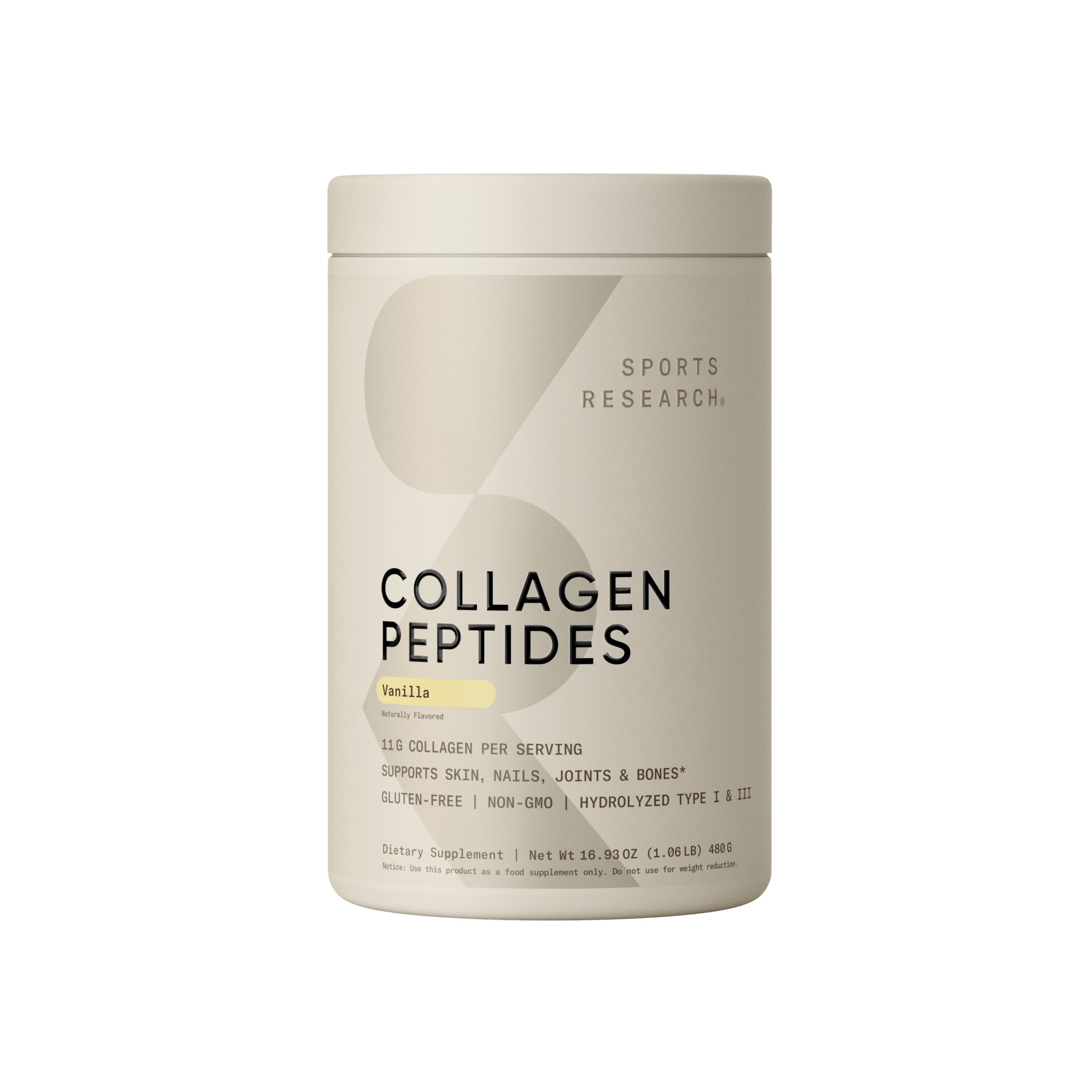 Collagen Peptides - Flavored by Sports Research, sports nutrition.