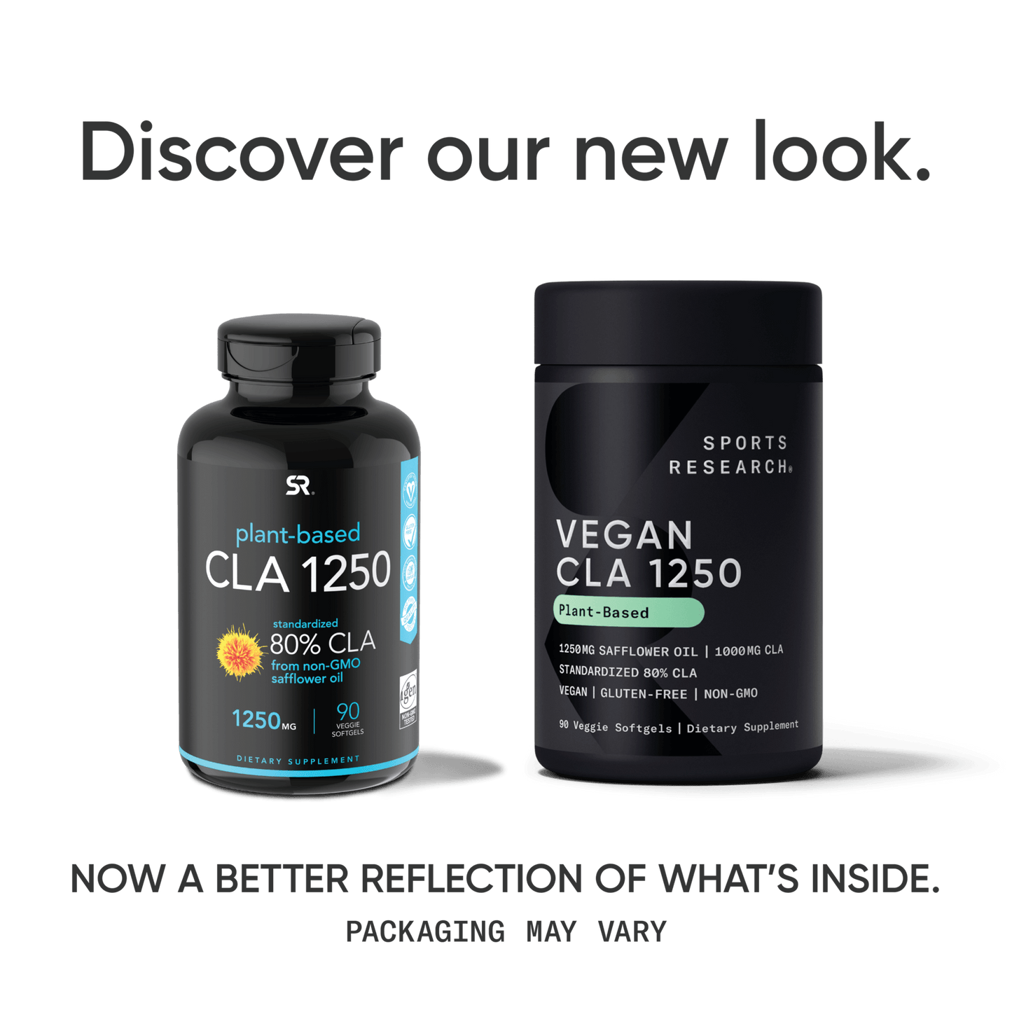 a bottle of Sports Research Vegan CLA 1250 and a bottle of Sports Research Vegan CLA 1250