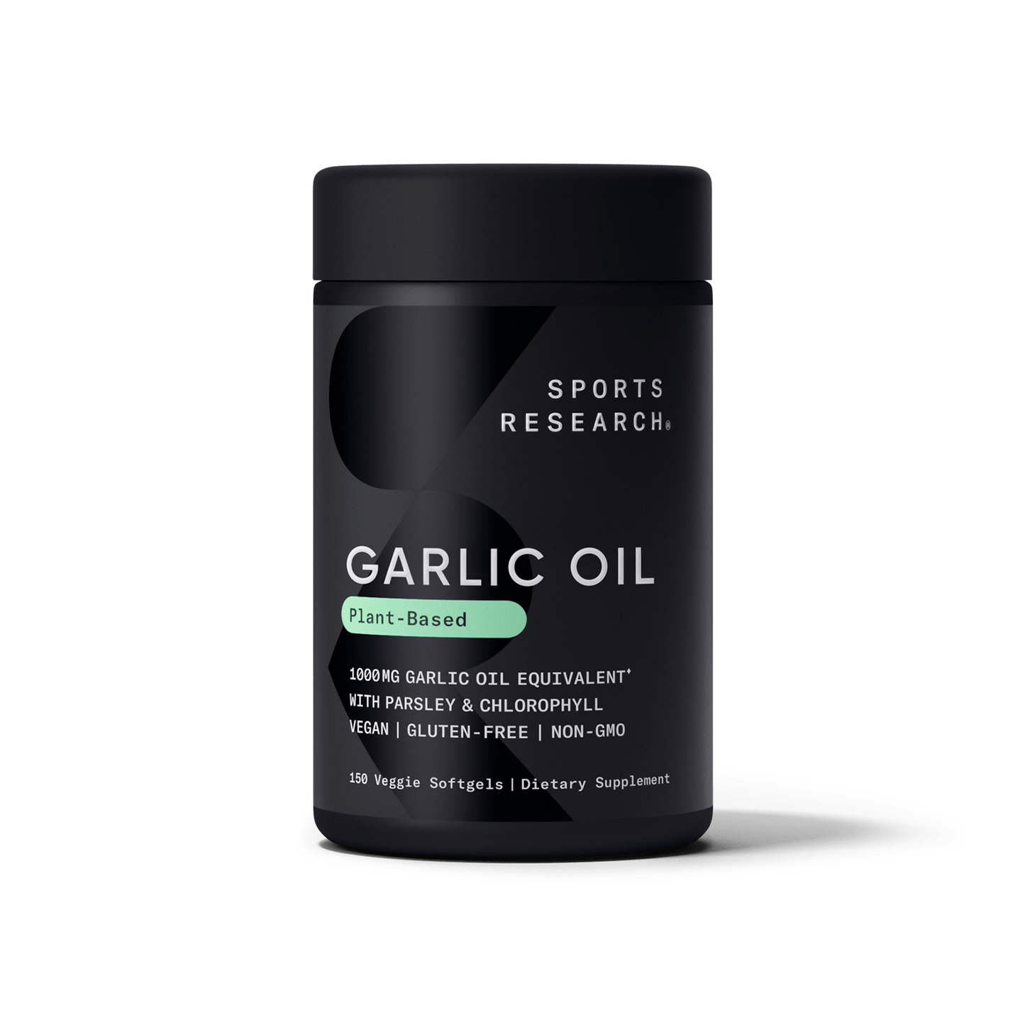 Sports Research Garlic Oil with Parsley and Chlorophyll.