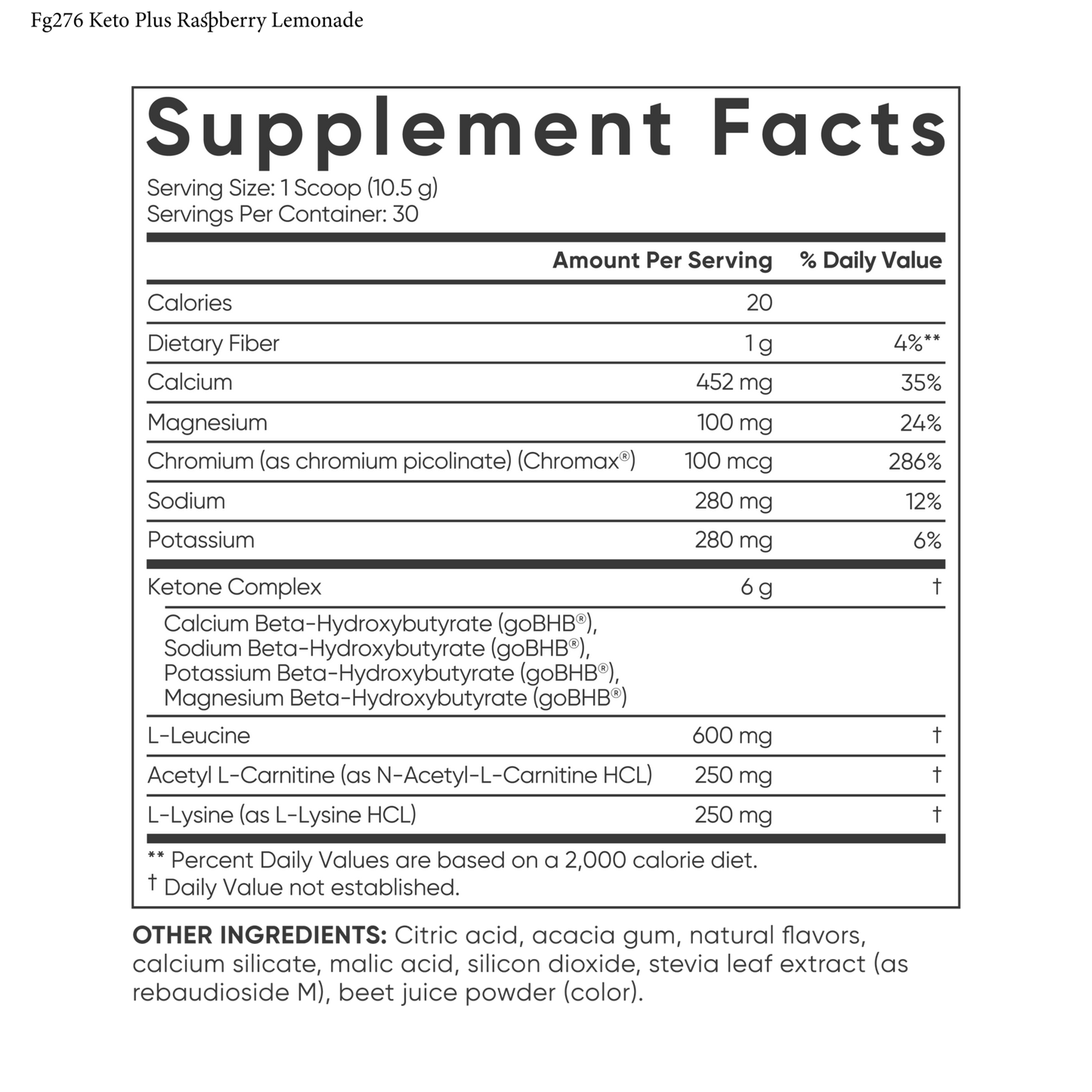 A supplement label with information about Keto Plus with BHB Exogenous Ketones by Sports Research.