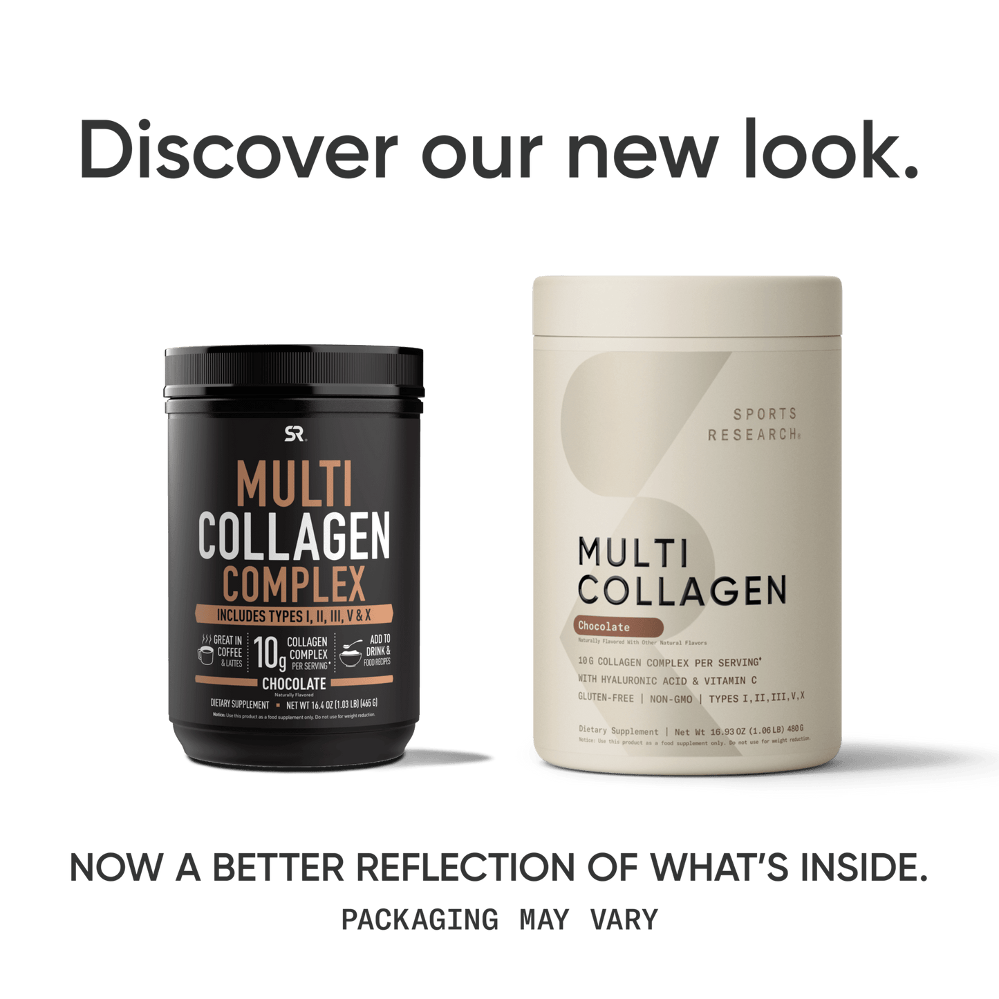 Discover our new Sports Research Multi Collagen Powder with 5 Types of Collagen complex.